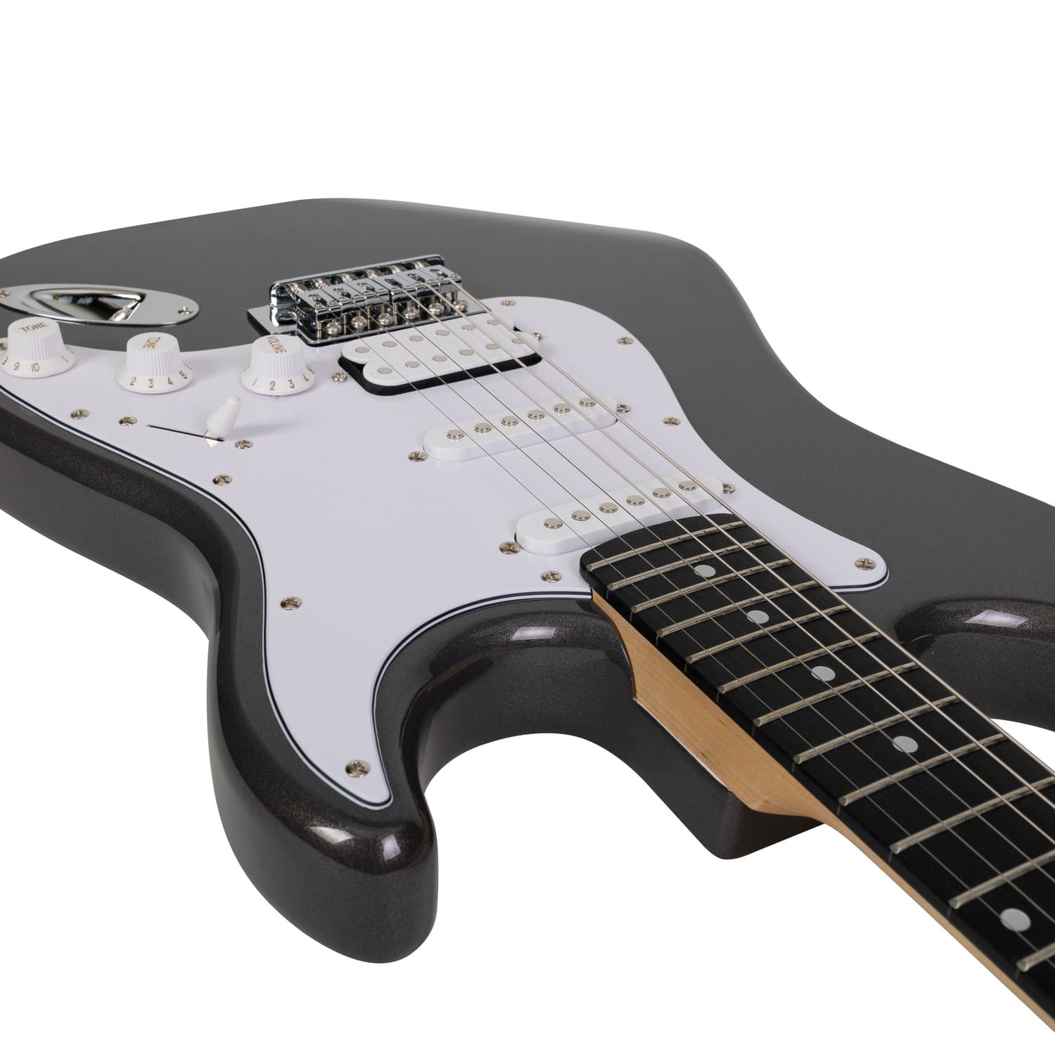 Электрогитара Rockdale Stars HSS Silver Metallic, Серебристый - 19