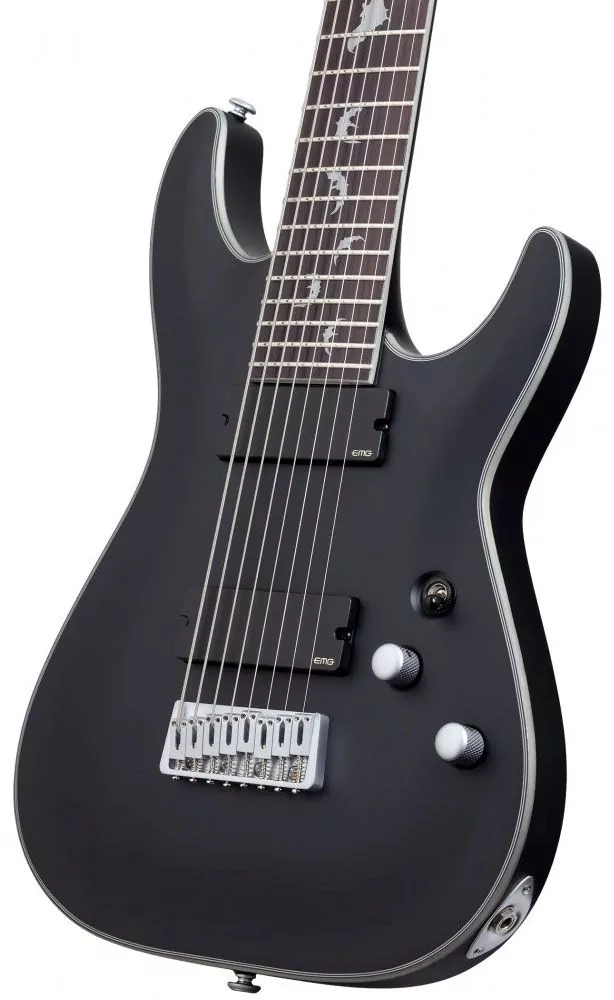 Электрогитара Schecter DAMIEN PLATINUM-8 Satin Black - 9