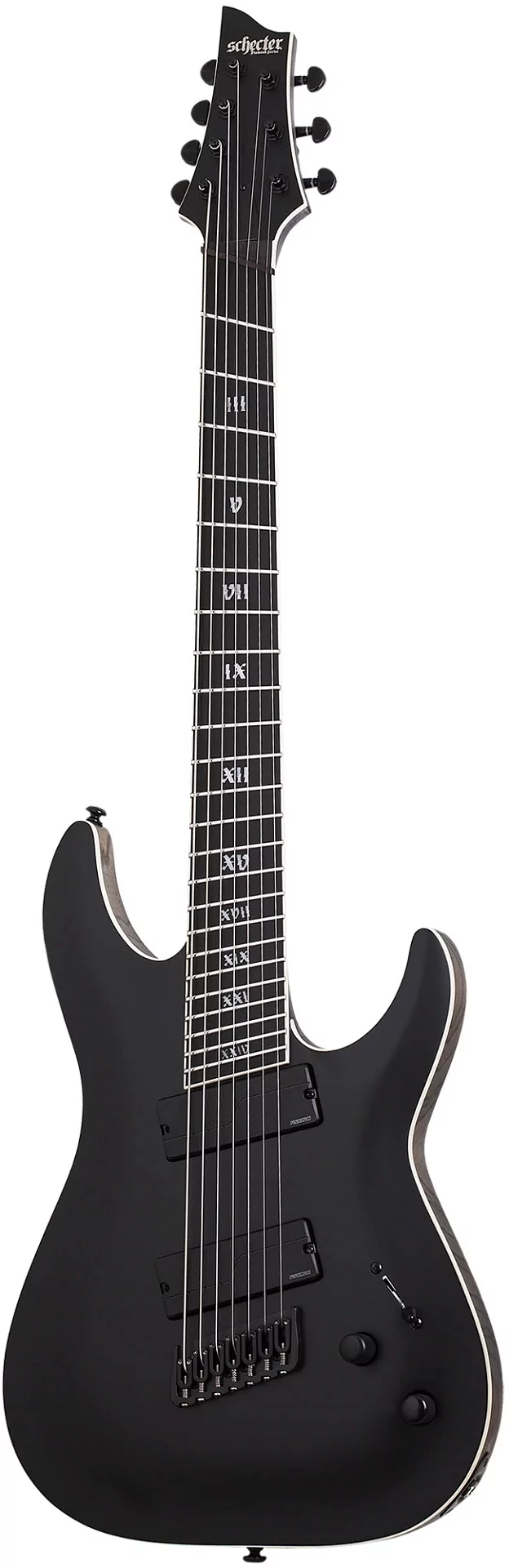 Электрогитара Schecter C-7 MULTISCALE SLS ELITE "EVIL TWIN" Satin Black - 2