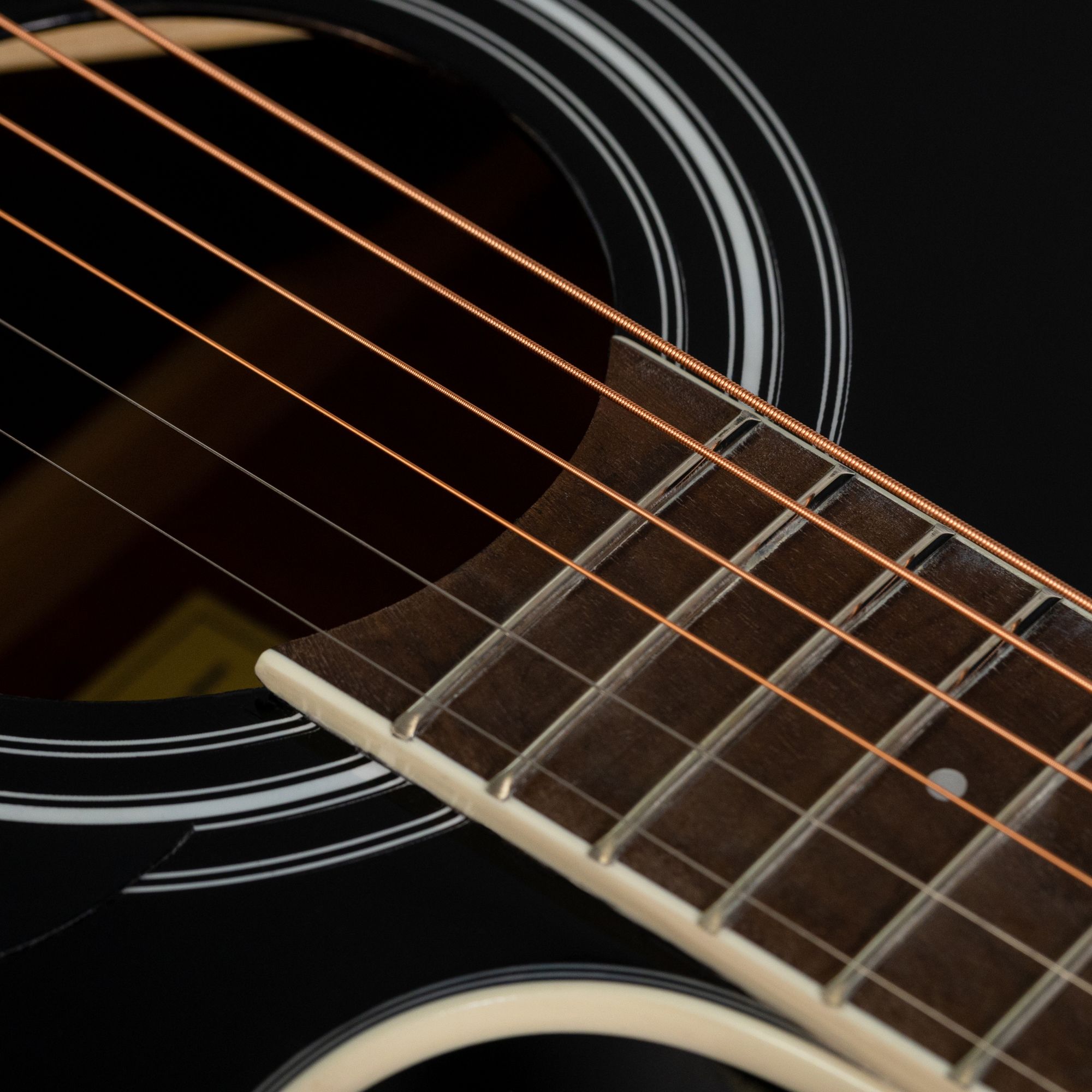 Акустическая гитара Rockdale Aurora D6 C Bk E Gloss, Черный - 18