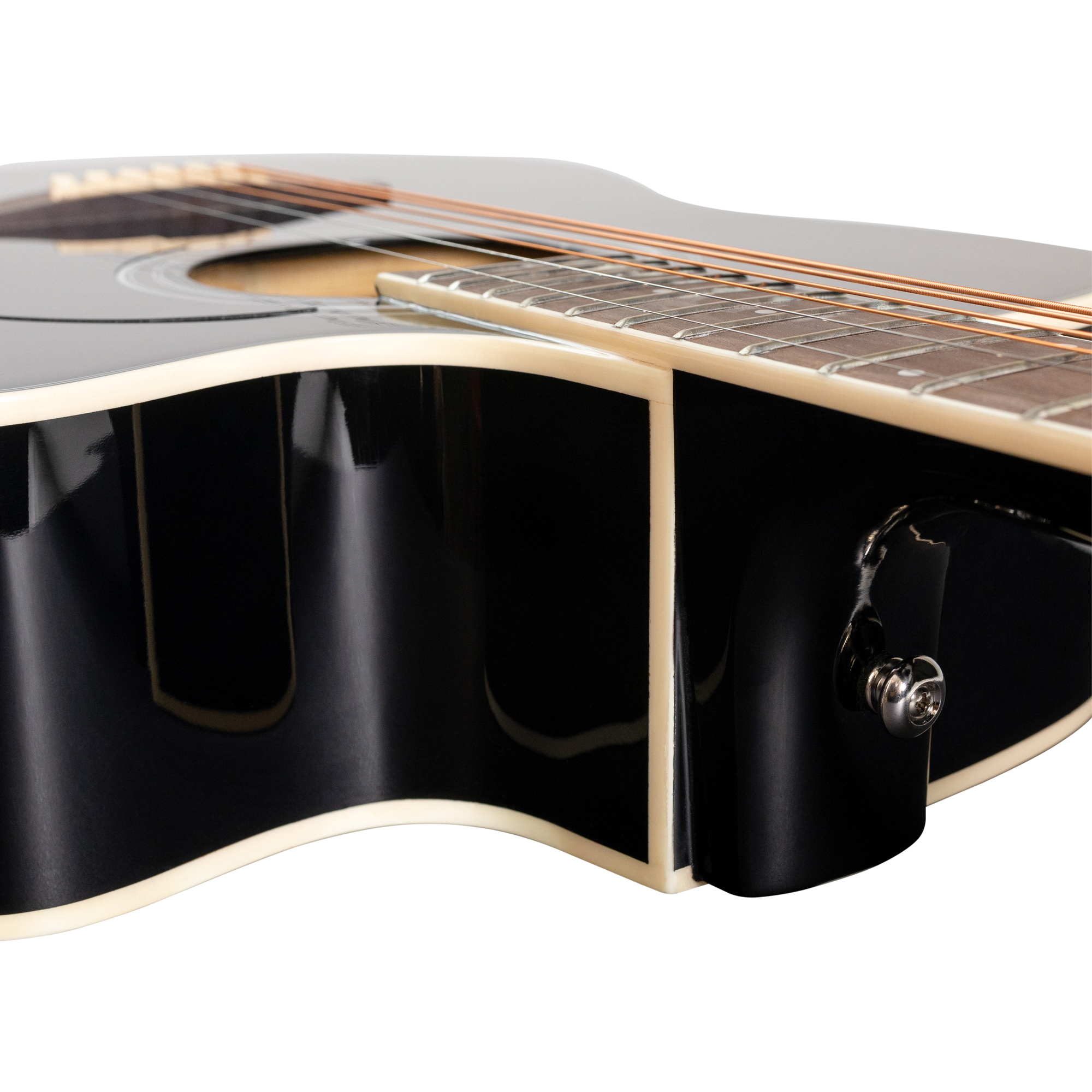 Акустическая гитара Rockdale Aurora D6 C Bk E Gloss, Черный - 16