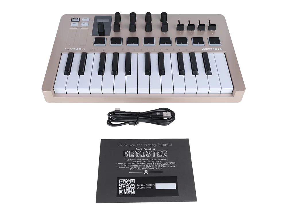 MIDI-клавиатура Arturia MiniLAB 3 Champagne - 16