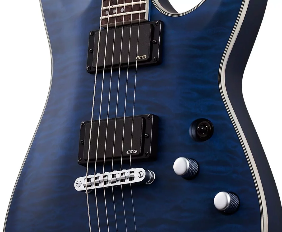 Электрогитара Schecter C-1 PLATINUM See Thru Metallic Blue - 10
