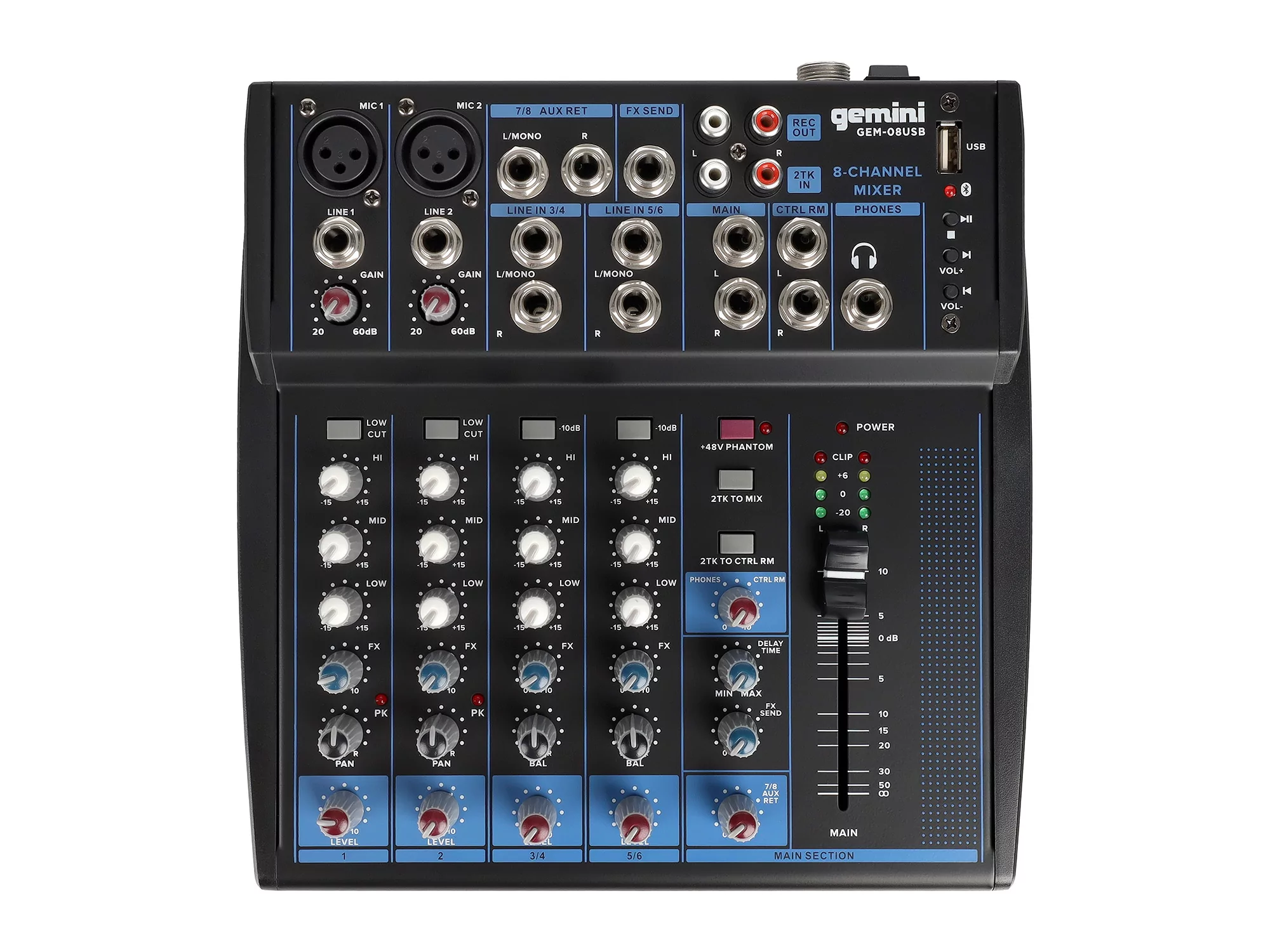 Аналоговый микшер Gemini GEM-08USB - 16