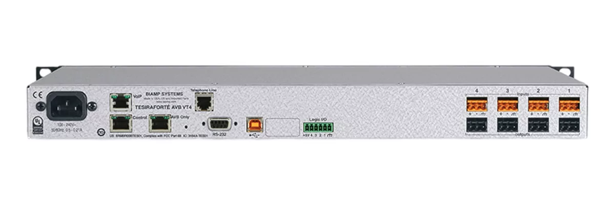 Аудиопроцессор Biamp TesiraFORTE AVB VT4 - 5