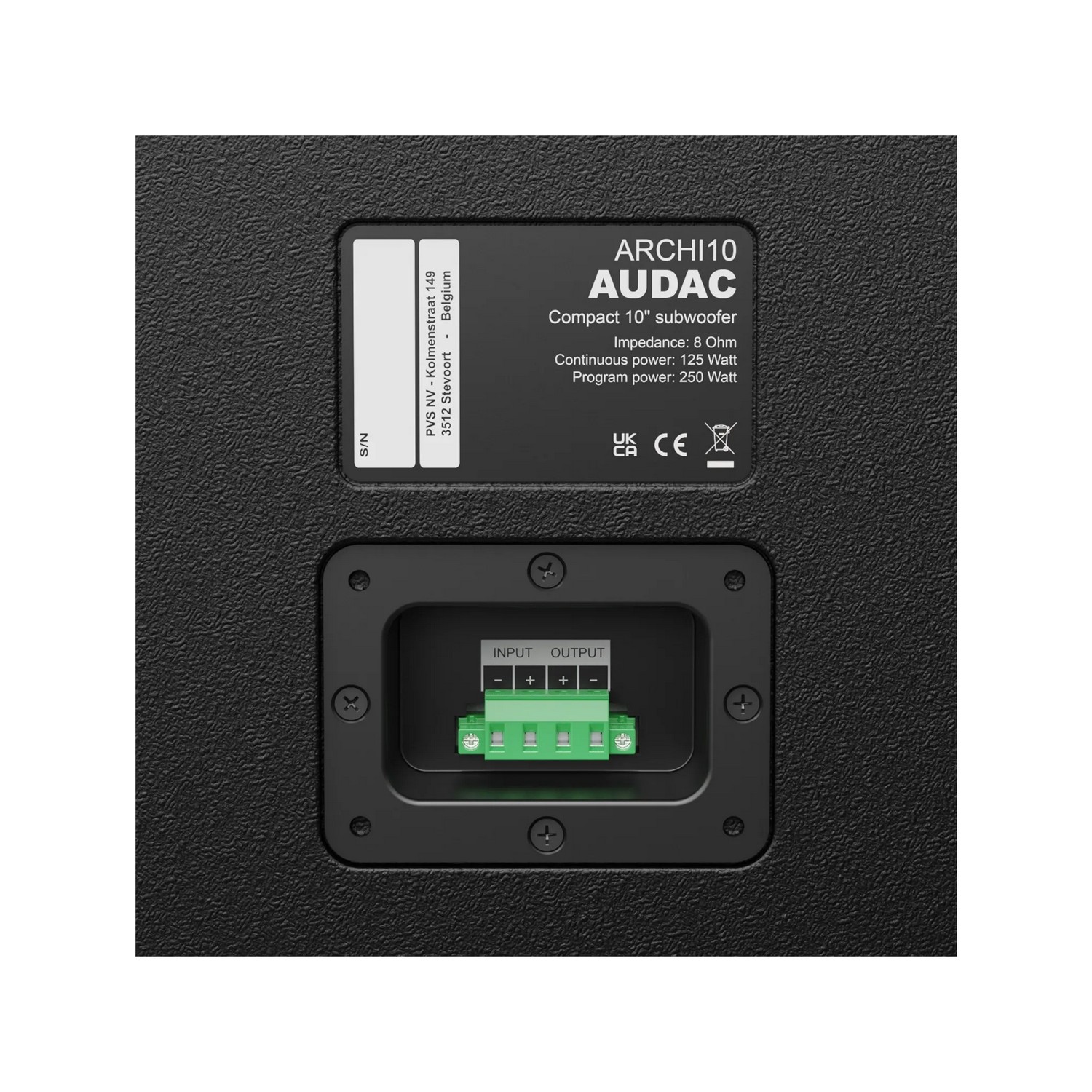 Архитектурный сабвуфер НЧ: 10" AUDAC ARCHI10/B - 8