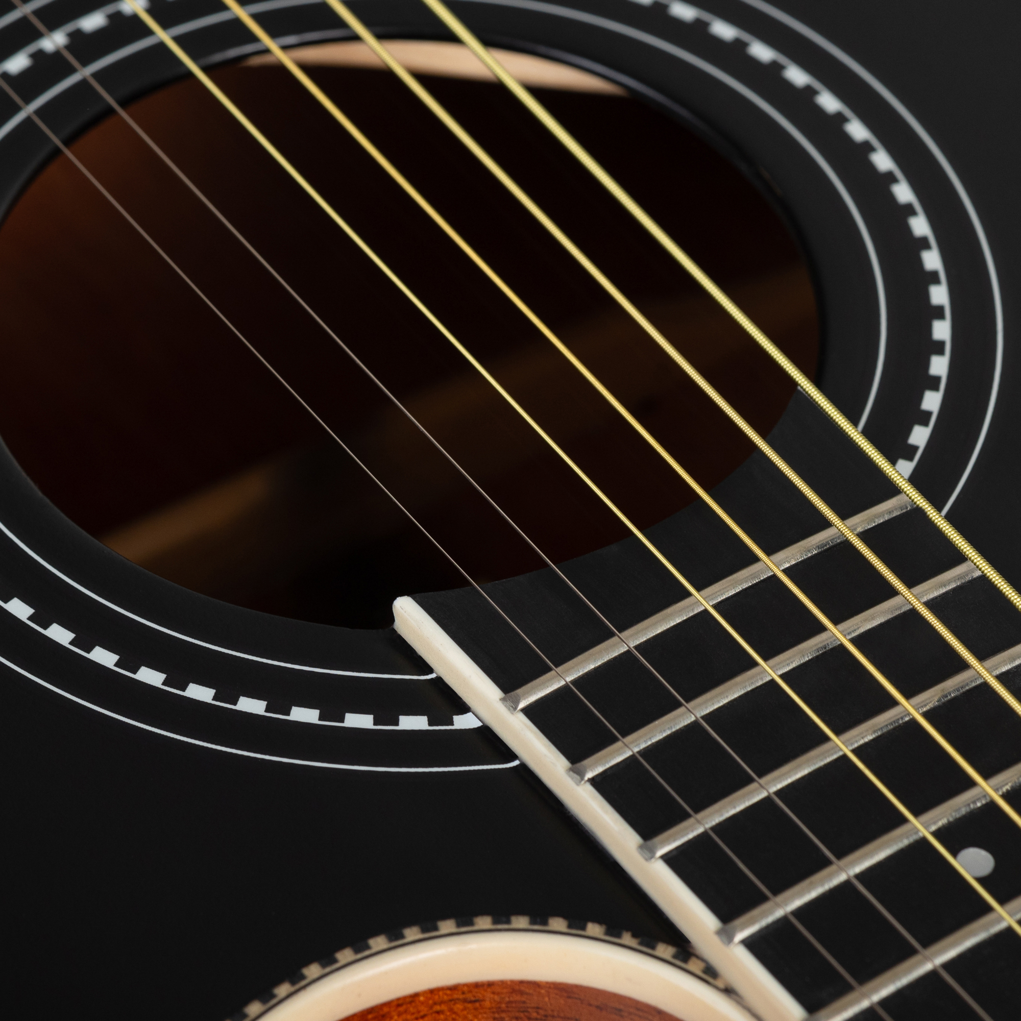 Акустическая гитара Rockdale Aurora D7 C Bk Satin, Черный - 16