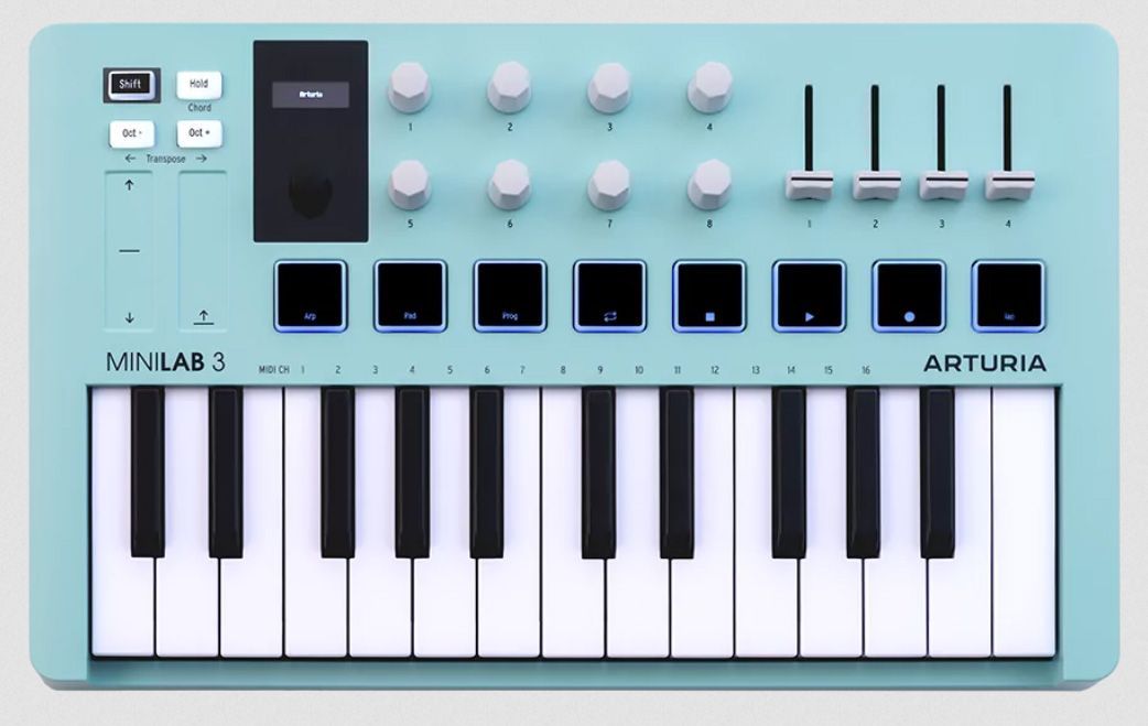 MIDI-клавиатура Arturia MiniLAB 3 Aquamarine - 9