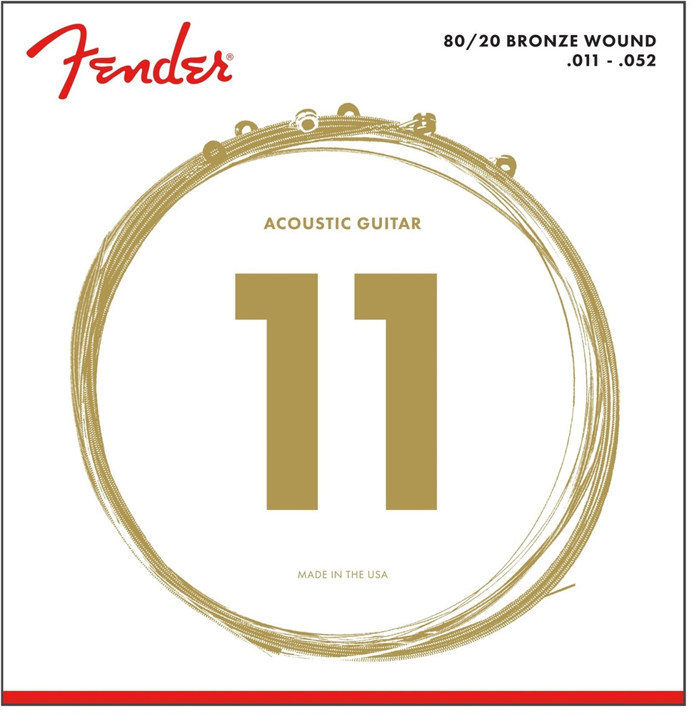 Струны Fender STRINGS NEW ACOUSTIC 70CL 80/20 BRONZE 11-52 - 5