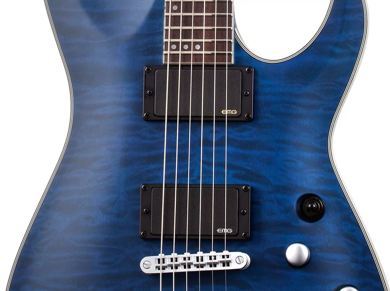 Электрогитара Schecter C-1 PLATINUM See Thru Metallic Blue - 8