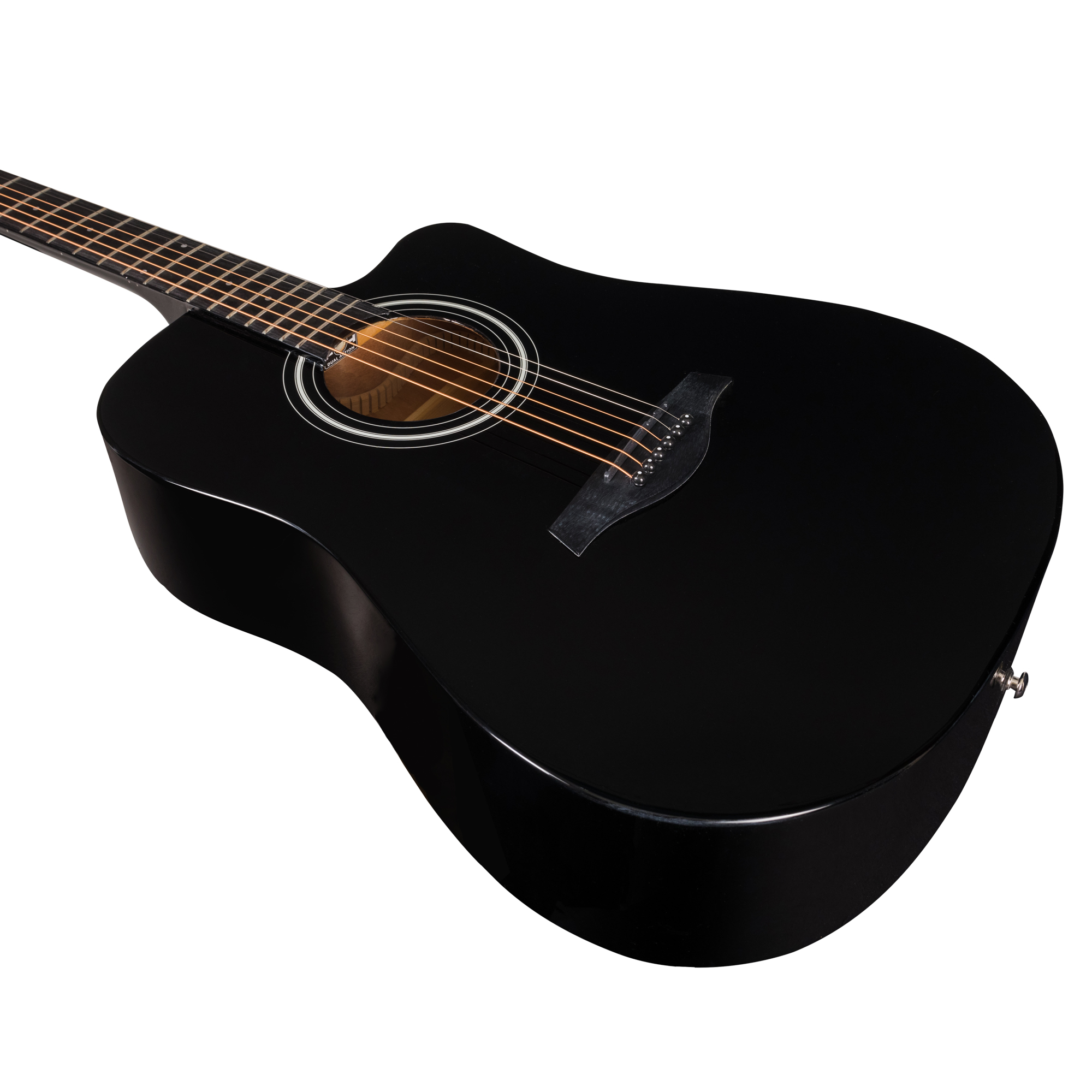 Акустическая гитара Rockdale Aurora D5 C BK Gloss, Черный - 15