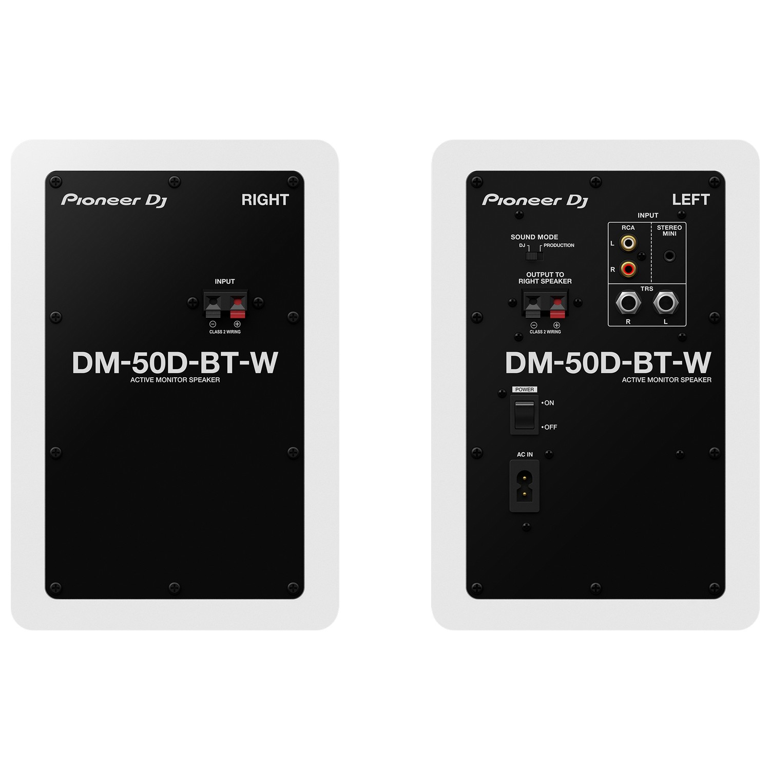 Пара студийных мониторов PIONEER DM-50D-BT-W - 12