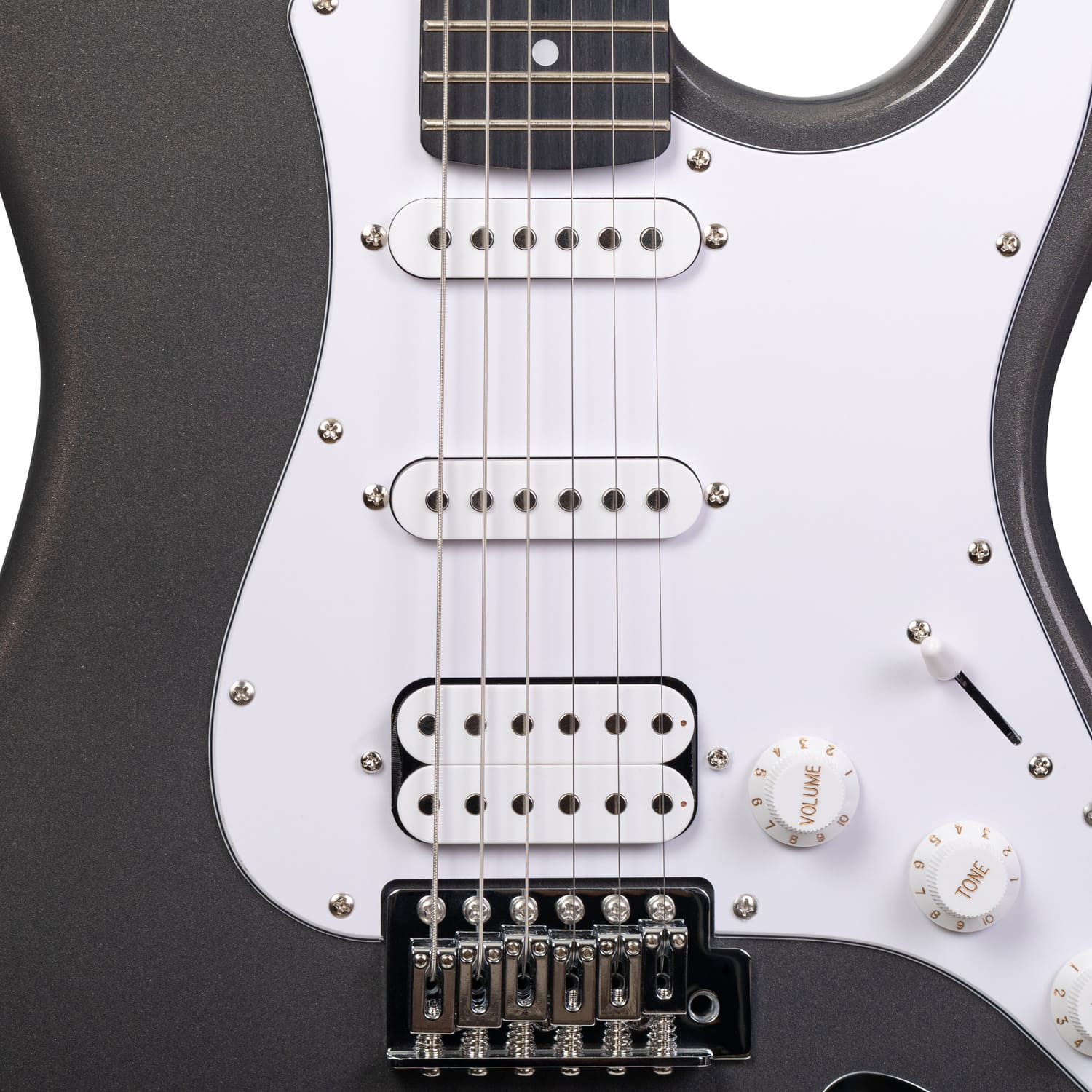 Электрогитара Rockdale Stars HSS Silver Metallic, Серебристый - 17