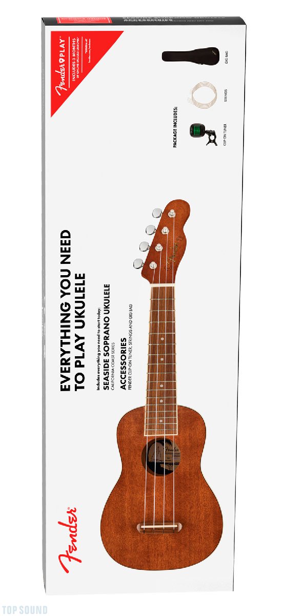 Укулеле Fender Seaside Soprano Uke Pack, Nat - 6