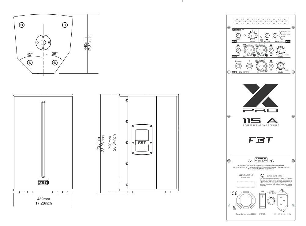 Активная акустическая система FBT X-PRO 115A - 11