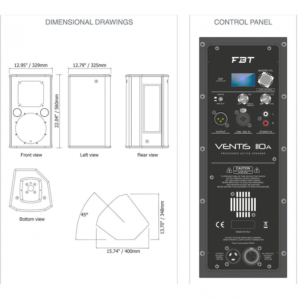 Активная акустическая система FBT VENTIS 110 - 9