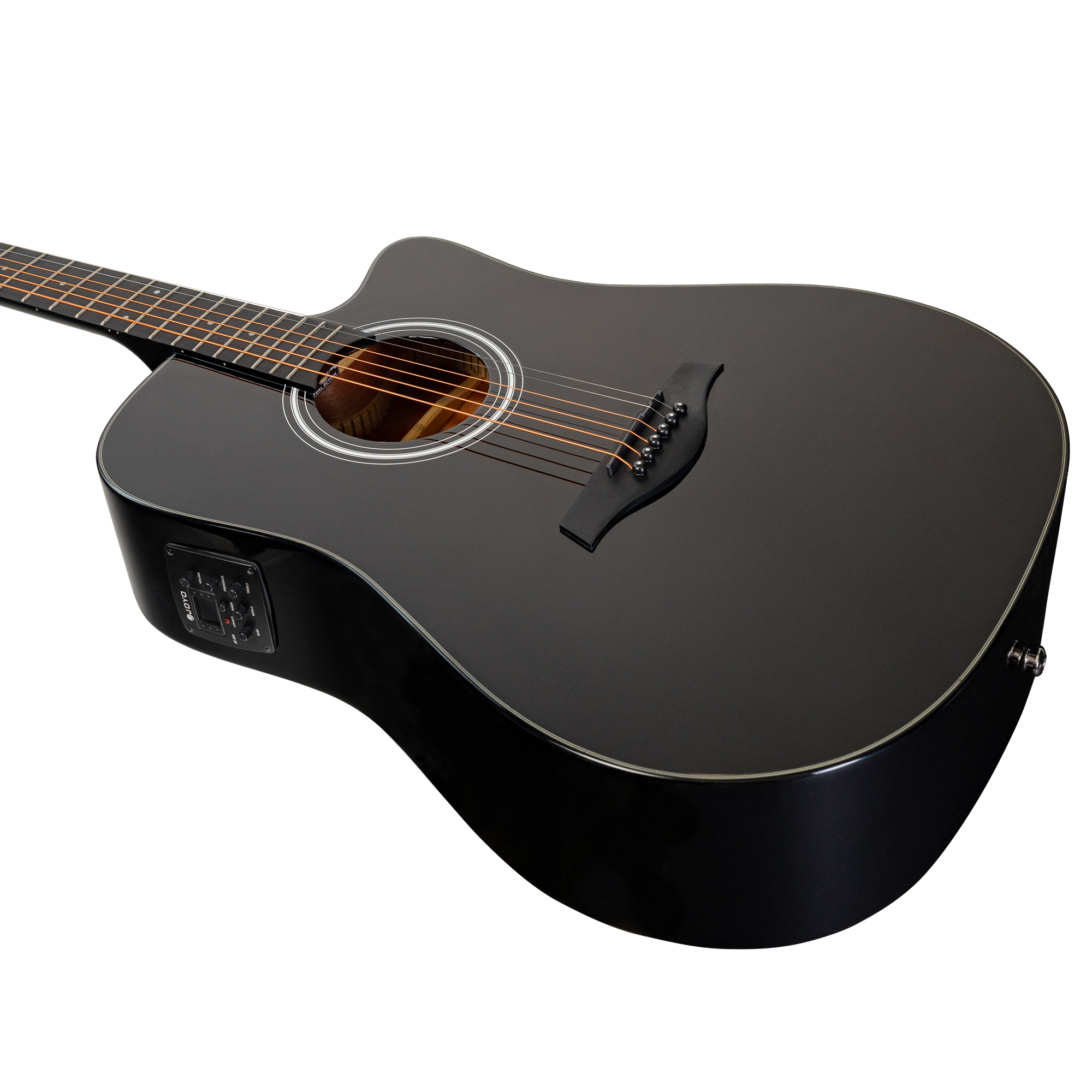 Акустическая гитара Rockdale Aurora D5 C BK E Gloss, Черный - 18