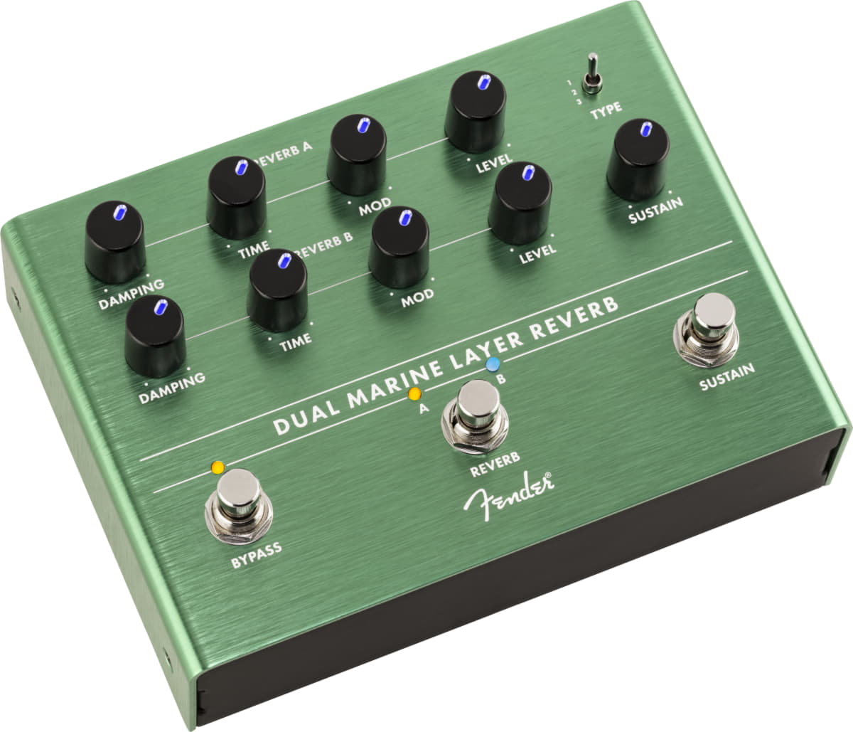 Педаль эффектов Fender DUAL MARINE LAYER REVERB, Черный - 15