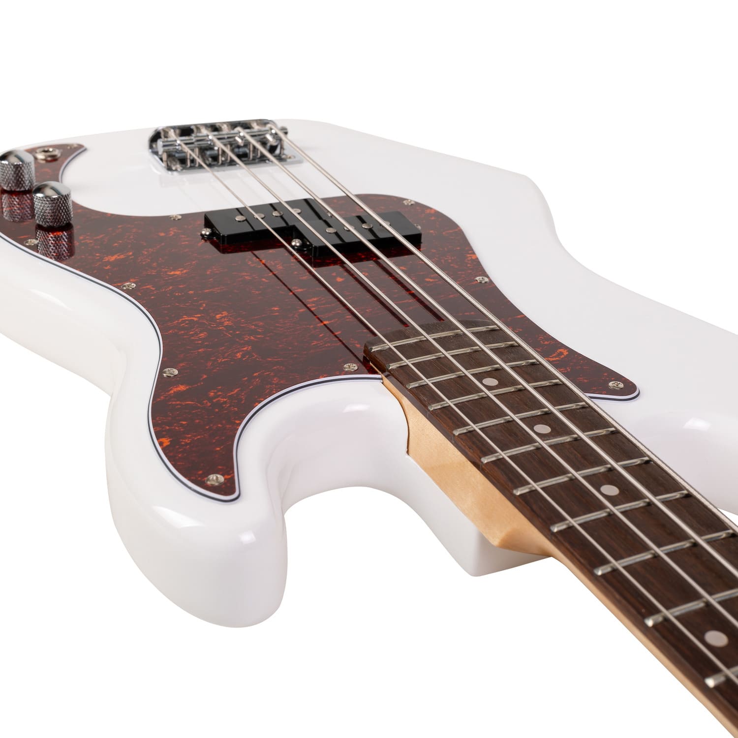 Бас-гитара Rockdale Classic PB Bass White - 18