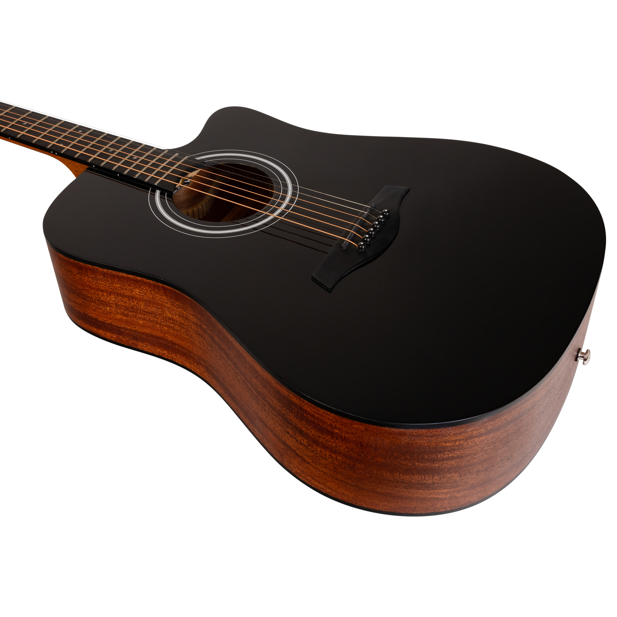 Акустическая гитара Rockdale Aurora D3 C Bk Gloss, Черный - 15