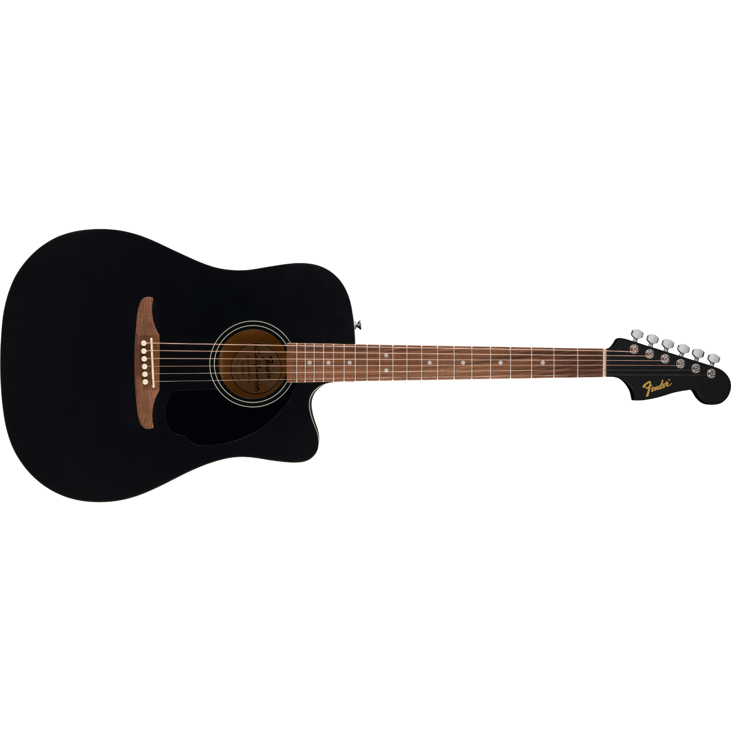Акустическая гитара Fender Ca Debut Redondo Ce Blk, Чёрный - 9