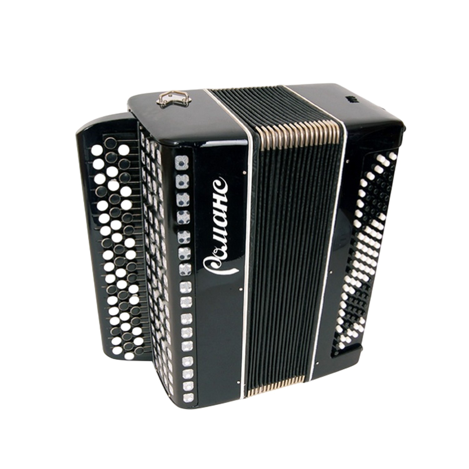 C9-BLACK Баян «Романс» 55х100-II, черный, Шуйская гармонь - 2