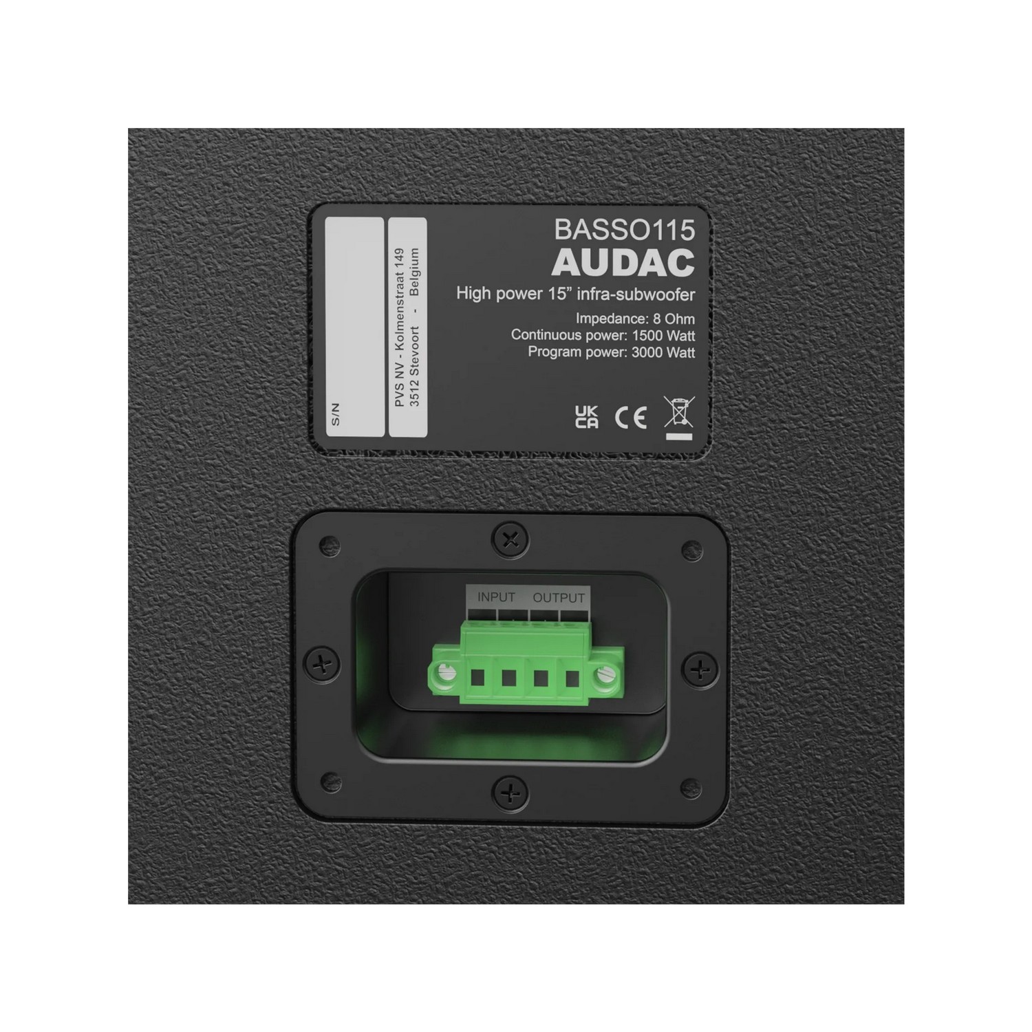 Сабвуфер НЧ: 15" AUDAC BASSO115/B - 9