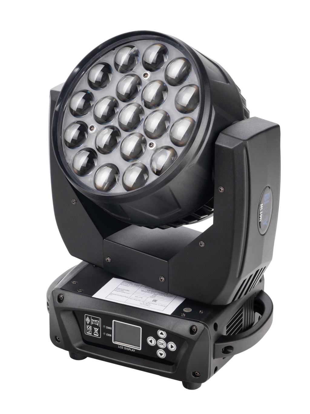 Моторизированная световая "голова" Bi Ray ML19W, RGBW, LED 19х15 Вт - 5
