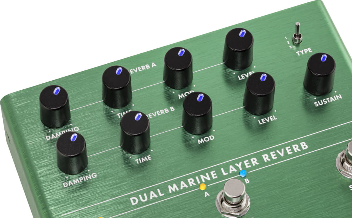 Педаль эффектов Fender DUAL MARINE LAYER REVERB, Черный - 13