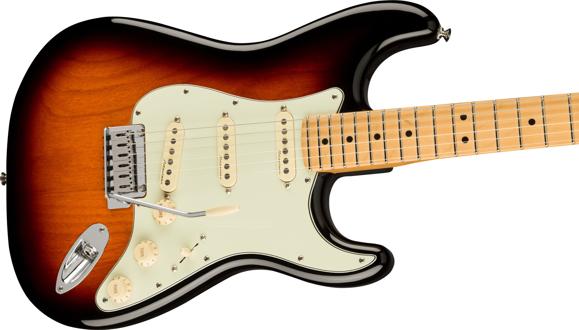 Электрогитара Fender Player Plus STRAT MN 3-Tone Sunburst, Санберст трёхцветный - 10