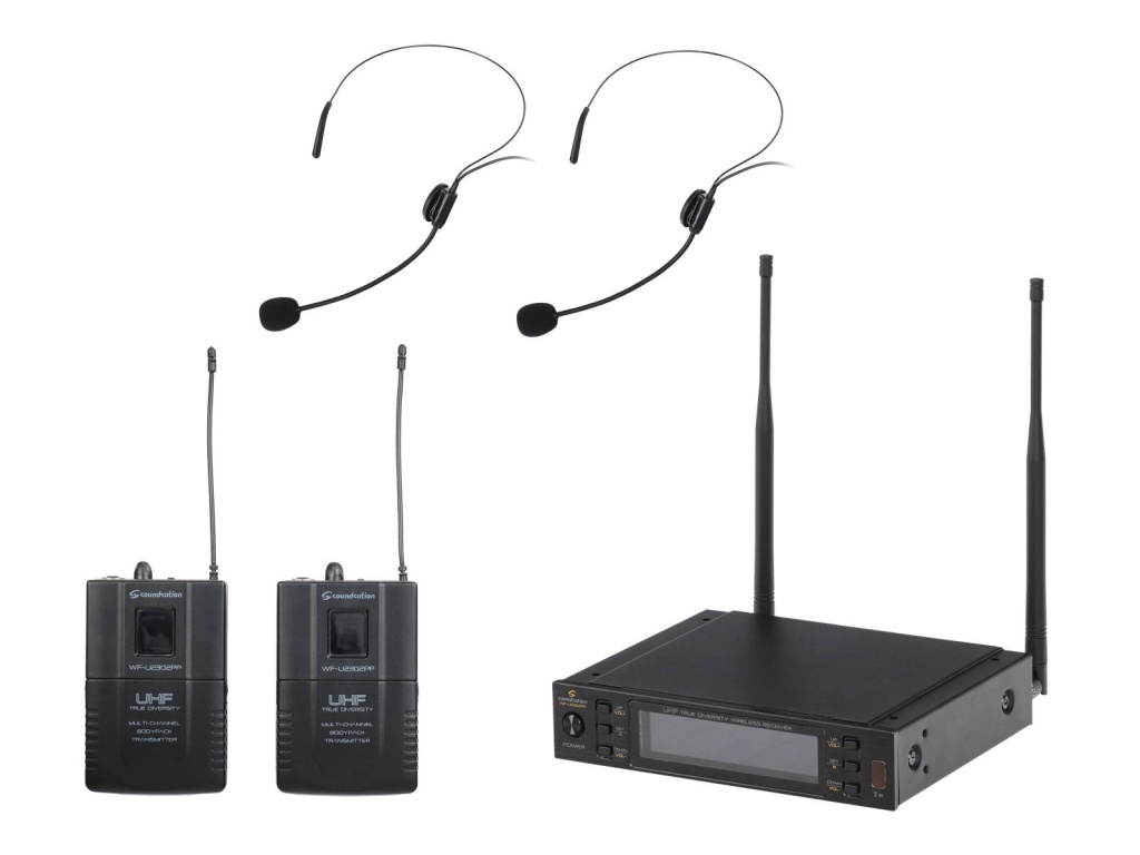 Беспроводная микрофонная система Soundsation WF-U2302PP, 2 головных микрофона - 4
