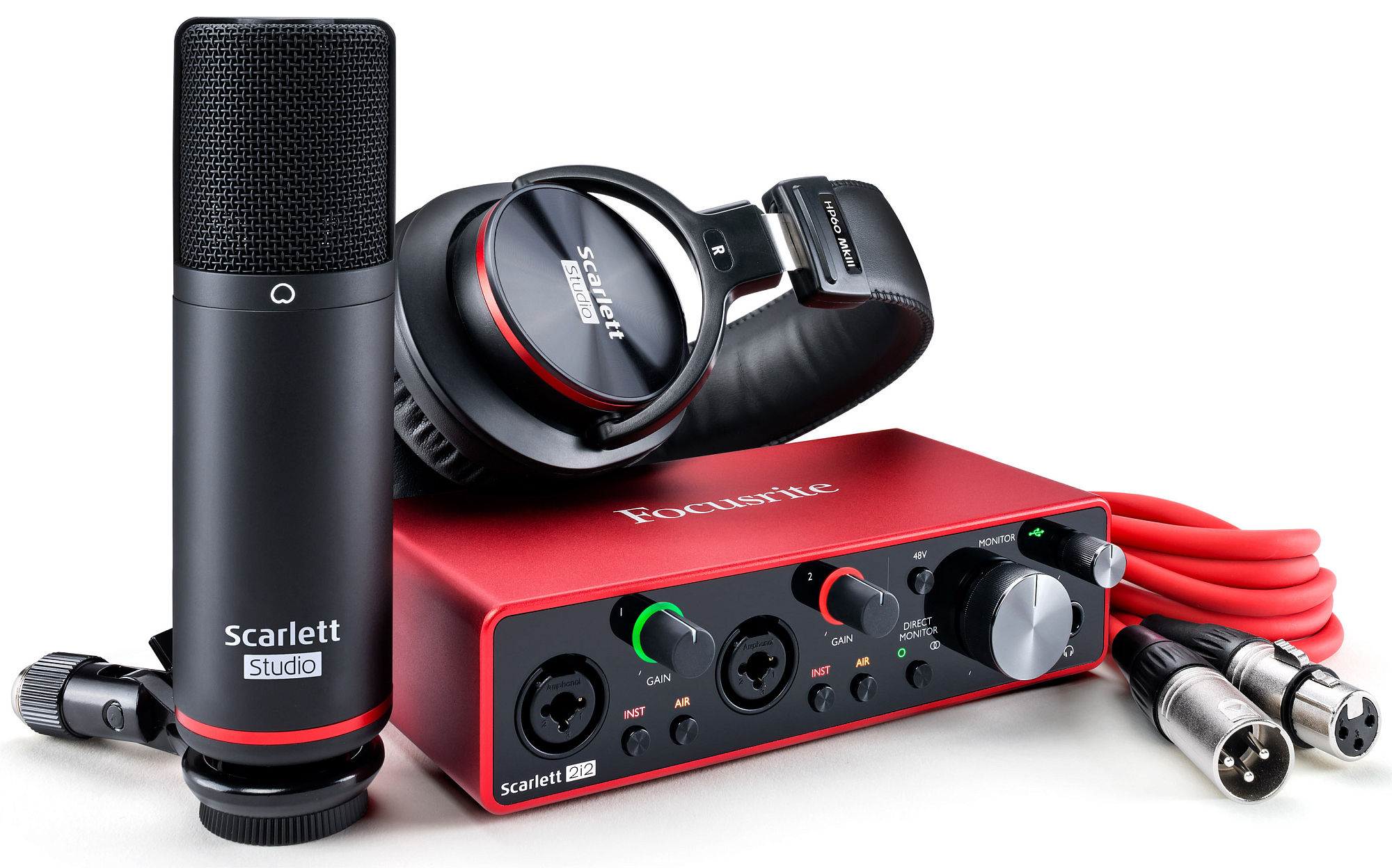 Аудиоинтерфейс Focusrite Scarlett 2i2 Studio 3rd Gen, Черный - 11