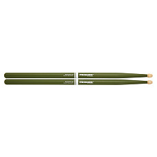 RBH565AW-GREEN 5A Rebound Барабанные палочки, зеленые, смещенный баланс, орех гикори, ProMark