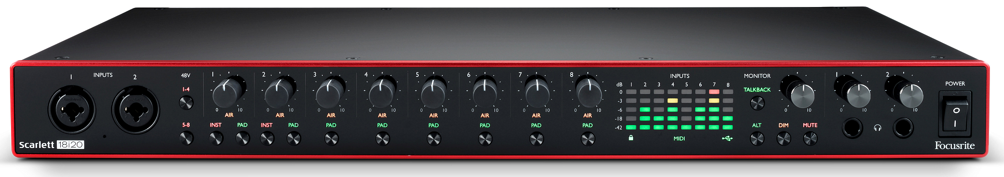 Аудиоинтерфейс Focusrite Scarlett 18i20 3rd Gen, Черный - 13
