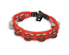 Latin Percussion LP161 Cyclops Mount Red тамбурин, красный пластик, 2х7 пар джинглов