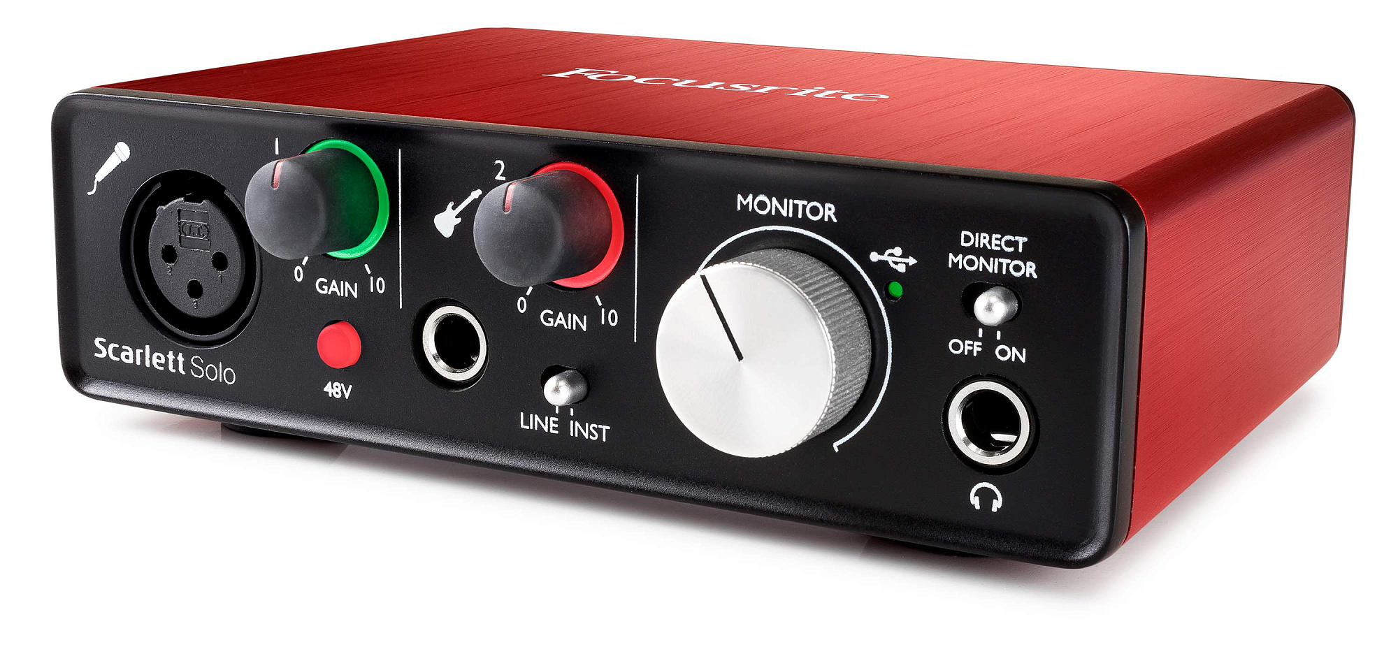 Аудиоинтерфейс Focusrite Scarlett Solo 2nd Gen, Черный - 9