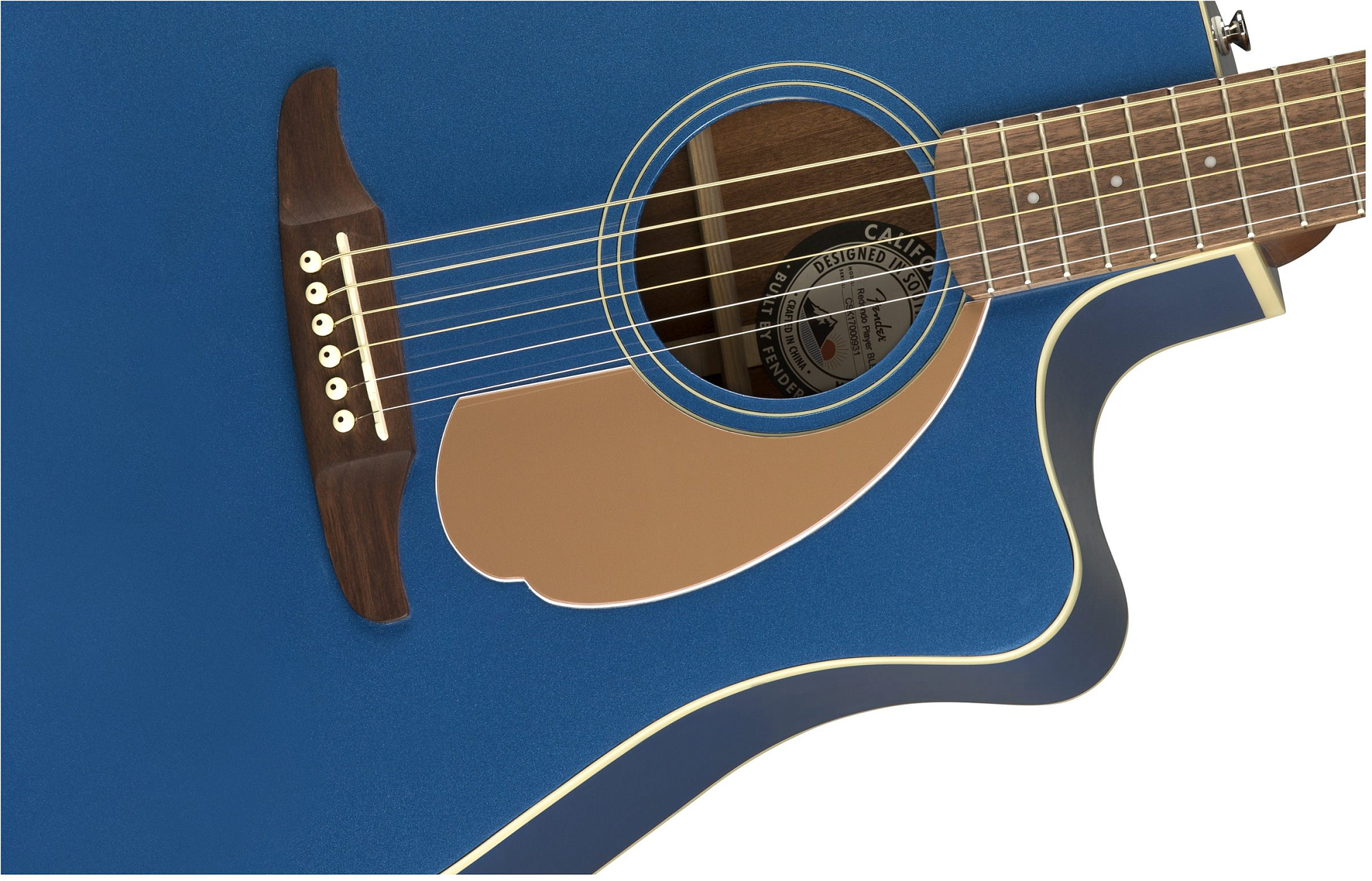 Акустическая гитара Fender Redondo Player Belmont Blue - 11