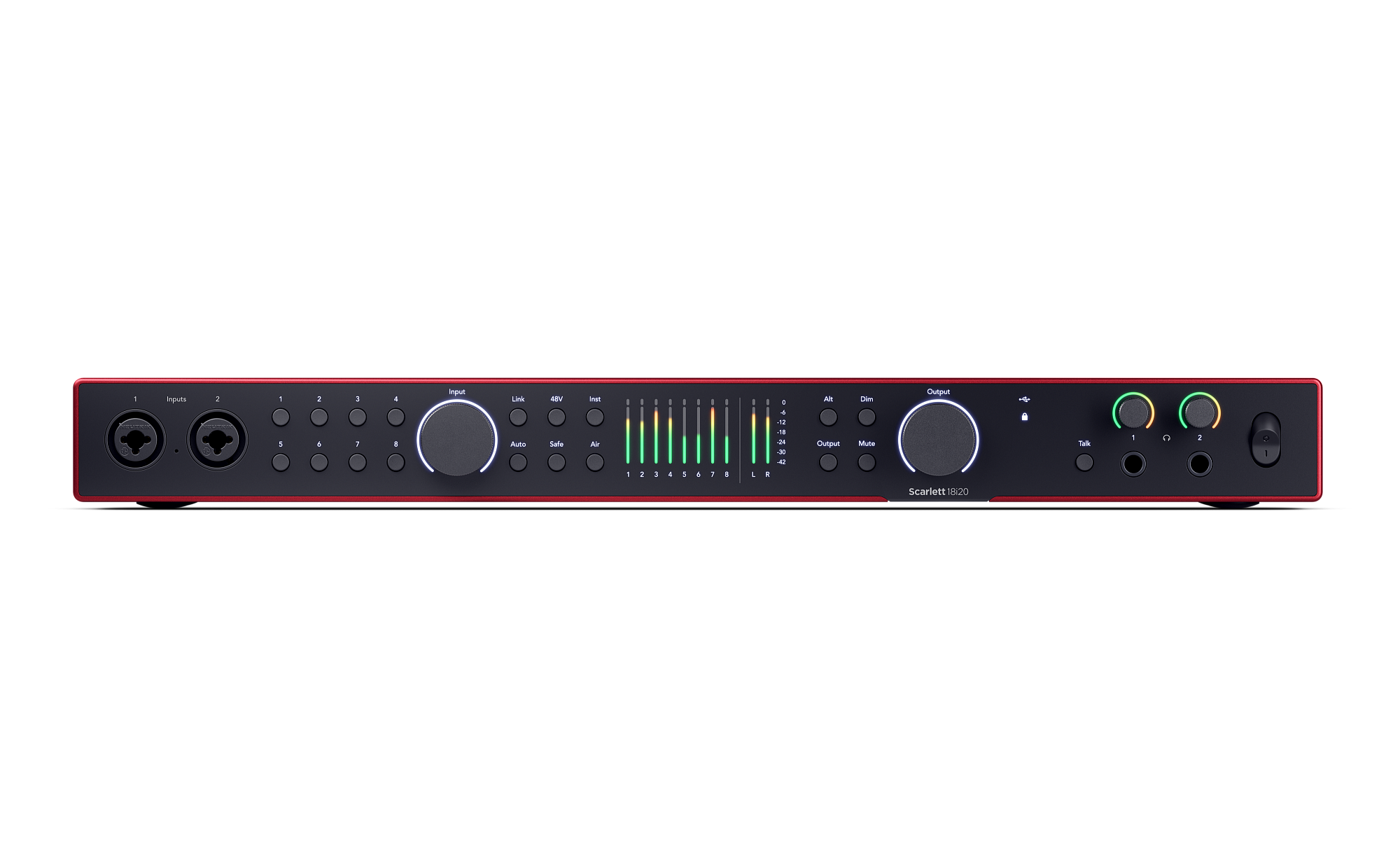 Аудиоинтерфейс Focusrite Scarlett 18i20 4th Gen, Черный - 10