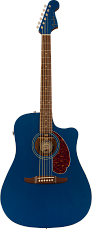 Акустическая гитара Fender Redondo Player, Walnut Fingerboard, Tortoiseshell Pickguard, Lake Placid Blue, Синий Lake Placid