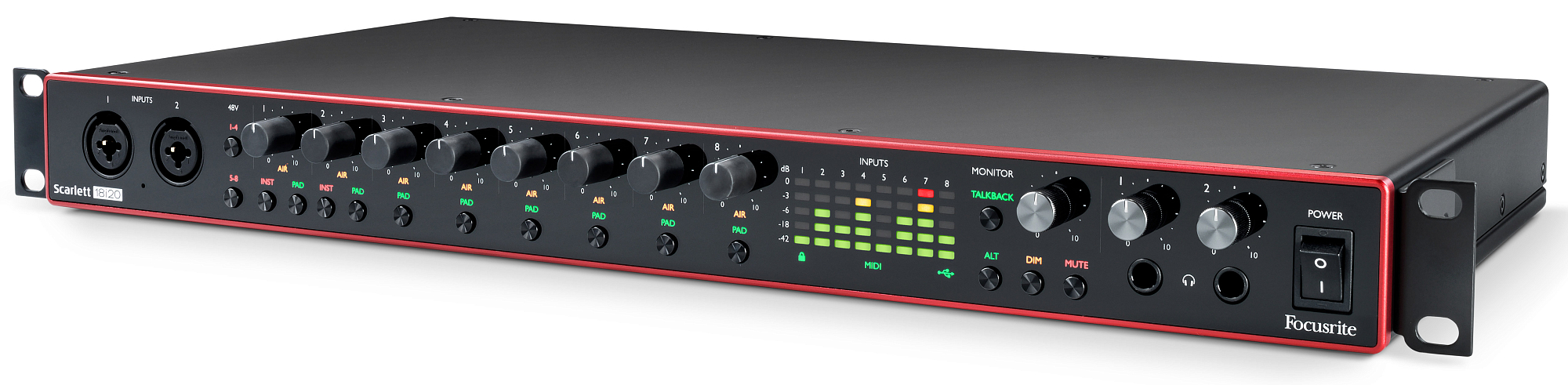 Аудиоинтерфейс Focusrite Scarlett 18i20 3rd Gen, Черный - 18