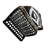 S48/1XL-A-BLACK Гармонь «Чайка» 21х12, чёрный, Шуйская гармонь - 3