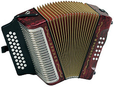 Баян диатонический Hohner Corona III ADG (red)