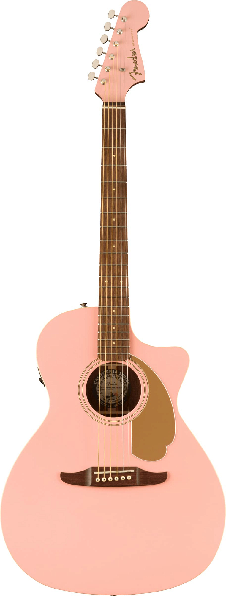 Акустическая гитара Fender Newporter Player Shell Pink, Розовый Shell - 8
