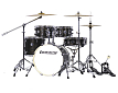 Барабанная установка Ludwig LC197-1 Accent Pro, черная, 2 коробки - 1