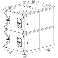Electro‑Voice X12PU‑BGK — комплект для нижнего крепления (pull‑up bottom grid kit) при использовании решёток в массиве X1/X2.