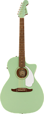Акустическая гитара Fender Newporter Player, Walnut Fingerboard, White Pickguard, Surf Green