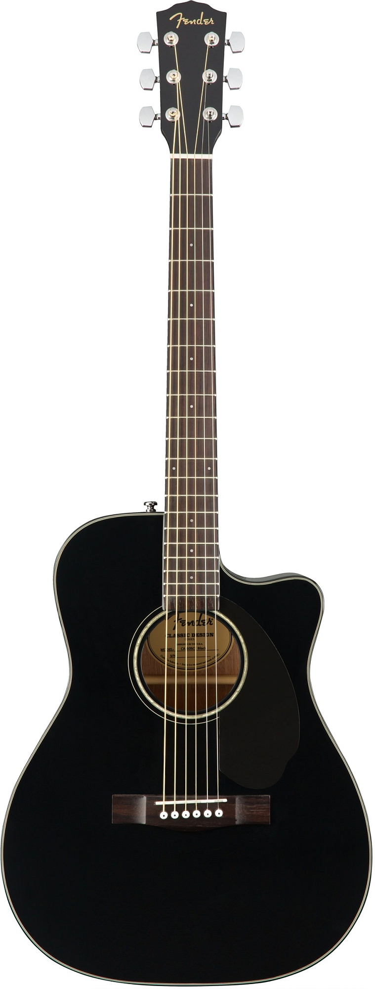 Акустическая гитара Fender CC-60SCE Black - 8