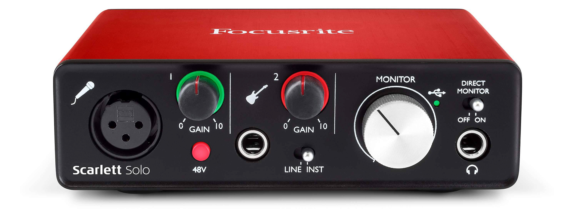 Аудиоинтерфейс Focusrite Scarlett Solo 2nd Gen, Черный - 7