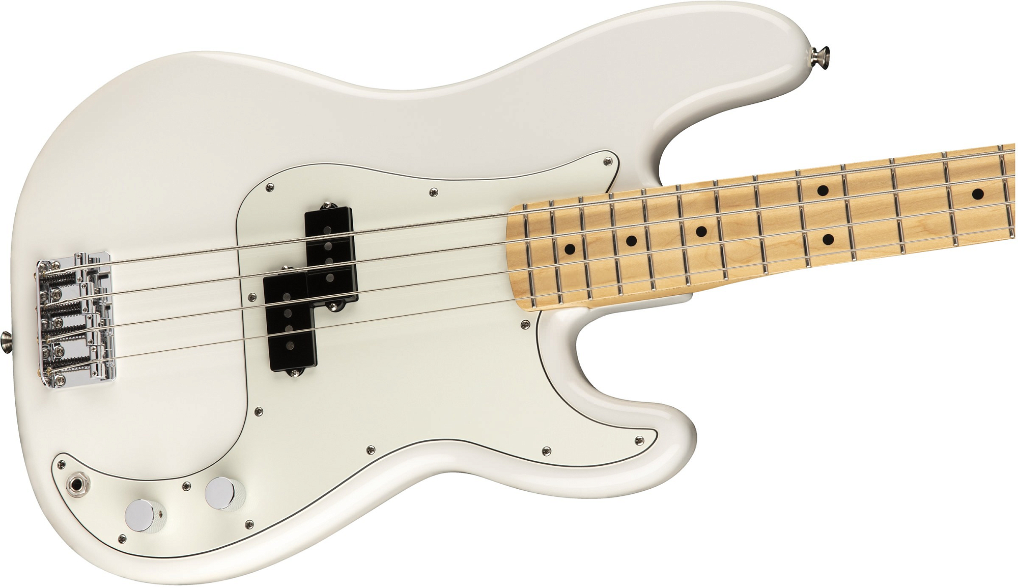 Бас-гитара Fender PLAYER Precision Bass MN Polar White, Белый полярный - 10
