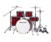 Барабанная установка Ludwig LC196-3 Accent Pro, красная, 2 коробки - 2